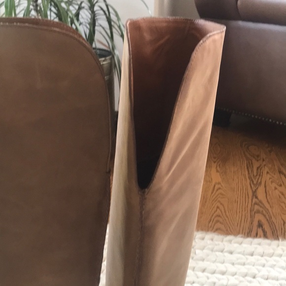 Anthropologie tan nude leather knee high boots - Picture 4 of 7